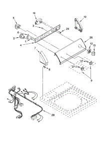 Control Panel Parts parts for Kenmore Washer 110.26432501 (11026432501, 110 26432501) from AppliancePartsPros.com