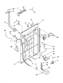 Rear Panel Parts parts for Kenmore Washer 110.26432501 (11026432501, 110 26432501) from AppliancePartsPros.com