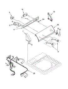 Control Panel Parts parts for Kenmore Washer 110.26432502 (11026432502, 110 26432502) from AppliancePartsPros.com