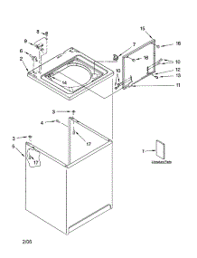 Top And Cabinet Parts parts for Kenmore Washer 110.26432503 (11026432503, 110 26432503) from AppliancePartsPros.com