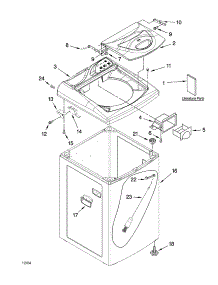 Top And Cabinet Parts parts for Kenmore Washer 110.2644182 (1102644182, 110 2644182) from AppliancePartsPros.com