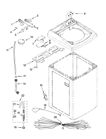Controls And Rear Panel Parts parts for Kenmore Washer 110.2644182 (1102644182, 110 2644182) from AppliancePartsPros.com