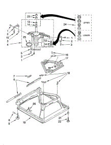Machine Base Parts parts for Kenmore Washer 110.26442501 (11026442501, 110 26442501) from AppliancePartsPros.com