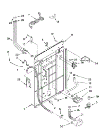Rear Panel Parts parts for Kenmore Washer 110.26442503 (11026442503, 110 26442503) from AppliancePartsPros.com