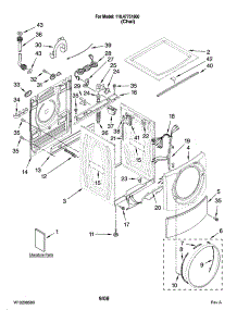 Top And Cabinet Parts parts for Kenmore Washer 110.2647751K (1102647751K, 110 2647751K) from AppliancePartsPros.com