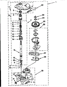 Gearcase parts for Kenmore Washer 110.26622690 (11026622690, 110 26622690) from AppliancePartsPros.com