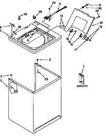 Top And Cabinet parts for Kenmore Washer 110.26622690 (11026622690, 110 26622690) from AppliancePartsPros.com