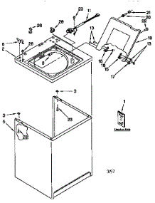 Top And Cabinet parts for Kenmore Washer 110.26622691 (11026622691, 110 26622691) from AppliancePartsPros.com