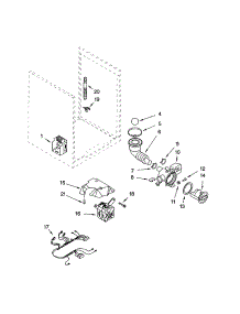 Pump And Motor parts for Kenmore Washer 110.44936203 (11044936203, 110 44936203) from AppliancePartsPros.com