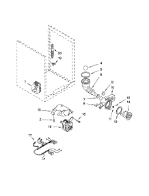 Pump And Motor parts for Kenmore Washer 110.45801400 (11045801400, 110 45801400) from AppliancePartsPros.com