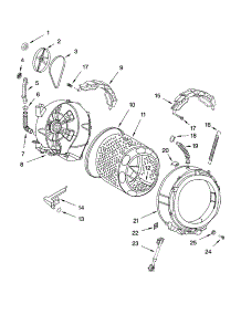 Tub And Basket Parts parts for Kenmore Washer 110.45872402 (11045872402, 110 45872402) from AppliancePartsPros.com