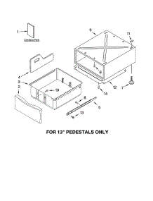 Pedestal Parts (Not Included) (For 13`` Pedestals Only parts for Kenmore Washer 110.45962400 (11045962400, 110 45962400) from AppliancePartsPros.com