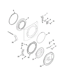 Door And Latch Parts parts for Kenmore Washer 110.45966402 (11045966402, 110 45966402) from AppliancePartsPros.com