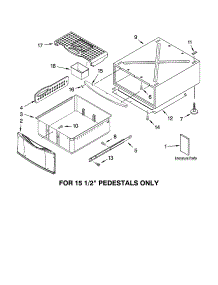 Pedestal Parts (Not Included) (For 15 1 / 2`` Pedestals parts for Kenmore Washer 110.45972400 (11045972400, 110 45972400) from AppliancePartsPros.com