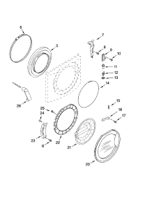 Door And Latch Parts parts for Kenmore Washer 110.45976400 (11045976400, 110 45976400) from AppliancePartsPros.com