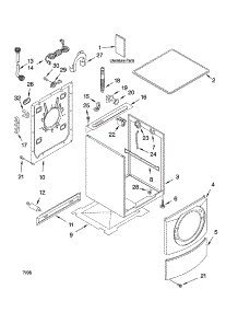 Top And Cabinet Parts parts for Kenmore Washer 110.45976403 (11045976403, 110 45976403) from AppliancePartsPros.com