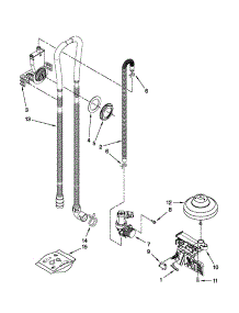 Fill, Drain And Overfill Parts parts for Kenmore Dishwasher 665.15113K210 (66515113K210, 665 15113K210) from AppliancePartsPros.com