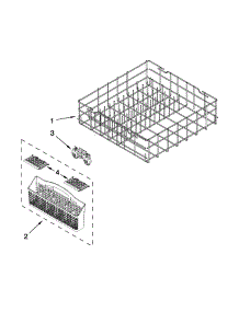Lower Rack Parts parts for Kenmore Dishwasher 665.15113K214 (66515113K214, 665 15113K214) from AppliancePartsPros.com