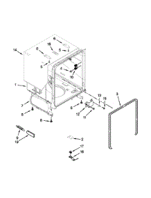 Tub And Frame Parts parts for Kenmore Dishwasher 665.15113K215 (66515113K215, 665 15113K215) from AppliancePartsPros.com