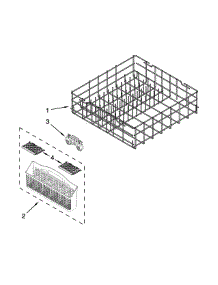 Lower Rack Parts parts for Kenmore Dishwasher 665.15114K215 (66515114K215, 665 15114K215) from AppliancePartsPros.com
