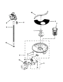 Pump, Washarm And Motor Parts parts for Kenmore Dishwasher 665.15119K212 (66515119K212, 665 15119K212) from AppliancePartsPros.com