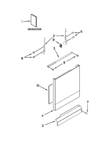 Door And Panel Parts parts for Kenmore Dishwasher 665.15119K215 (66515119K215, 665 15119K215) from AppliancePartsPros.com
