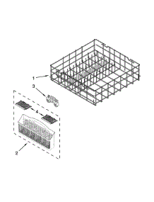 Lower Rack Parts parts for Kenmore Dishwasher 665.15119K217 (66515119K217, 665 15119K217) from AppliancePartsPros.com