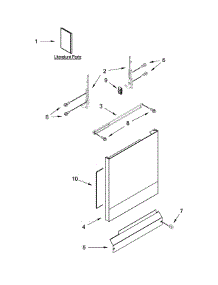 Door And Panel Parts parts for Kenmore Dishwasher 665.15119K217 (66515119K217, 665 15119K217) from AppliancePartsPros.com