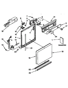 Frame And Console Parts parts for Kenmore Dishwasher 665.1514590 (6651514590, 665 1514590) from AppliancePartsPros.com