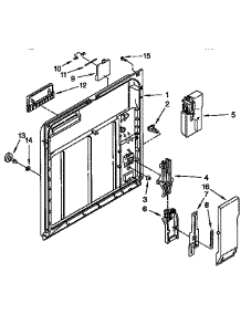 Inner Door Parts parts for Kenmore Dishwasher 665.1514590 (6651514590, 665 1514590) from AppliancePartsPros.com