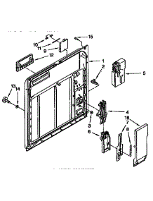 Inner Door parts for Kenmore Dishwasher 665.1514591 (6651514591, 665 1514591) from AppliancePartsPros.com