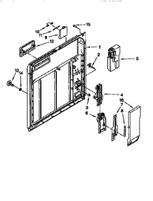 Inner Door parts for Kenmore Dishwasher 665.1514593 (6651514593, 665 1514593) from AppliancePartsPros.com
