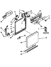 Frame And Console parts for Kenmore Dishwasher 665.1514593 (6651514593, 665 1514593) from AppliancePartsPros.com