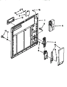 Inner Door parts for Kenmore Dishwasher 665.1514594 (6651514594, 665 1514594) from AppliancePartsPros.com