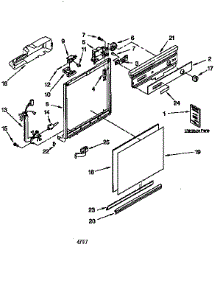 Frame And Console parts for Kenmore Dishwasher 665.1514594 (6651514594, 665 1514594) from AppliancePartsPros.com