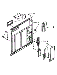 Inner Door Parts parts for Kenmore Dishwasher 665.1544590 (6651544590, 665 1544590) from AppliancePartsPros.com