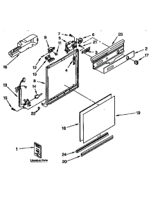 Frame And Console Parts parts for Kenmore Dishwasher 665.1544590 (6651544590, 665 1544590) from AppliancePartsPros.com