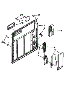 Inner Door  Hardware parts for Kenmore Dishwasher 665.1544591 (6651544591, 665 1544591) from AppliancePartsPros.com