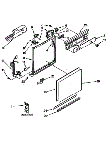 Dishwasher Frame And Console parts for Kenmore Dishwasher 665.1544591 (6651544591, 665 1544591) from AppliancePartsPros.com