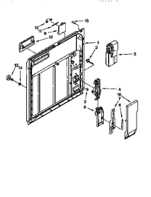 Inner Door parts for Kenmore Dishwasher 665.1544593 (6651544593, 665 1544593) from AppliancePartsPros.com