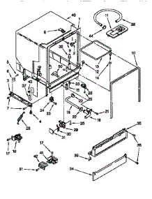 Tub Assembly parts for Kenmore Dishwasher 665.1544593 (6651544593, 665 1544593) from AppliancePartsPros.com