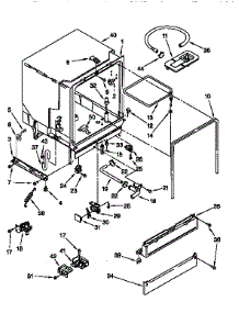 Tub Assembly parts for Kenmore Dishwasher 665.1544594 (6651544594, 665 1544594) from AppliancePartsPros.com