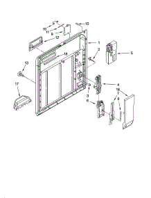 Inner Door Parts parts for Kenmore Dishwasher 665.15529000 (66515529000, 665 15529000) from AppliancePartsPros.com