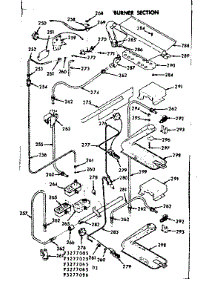 Burner Section parts for Kenmore Wall Oven 103.3277005 (1033277005, 103 3277005) from AppliancePartsPros.com