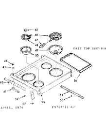 Main Top Section parts for Kenmore Range 103.9747441 (1039747441, 103 9747441) from AppliancePartsPros.com