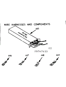 Wire Harness And Components parts for Kenmore Range 103.9747443 (1039747443, 103 9747443) from AppliancePartsPros.com