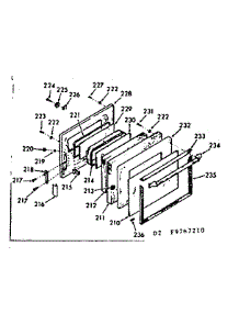 Lower Body Door Section parts for Kenmore Range 103.9767240 (1039767240, 103 9767240) from AppliancePartsPros.com