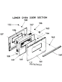 Lower Oven Door Section parts for Kenmore Range 103.9767660 (1039767660, 103 9767660) from AppliancePartsPros.com