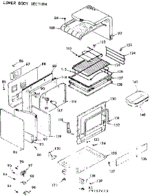 Lower Body Section parts for Kenmore Range 103.9767660 (1039767660, 103 9767660) from AppliancePartsPros.com