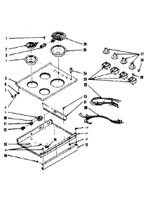 Main Top Section parts for Kenmore Range 103.9806701 (1039806701, 103 9806701) from AppliancePartsPros.com